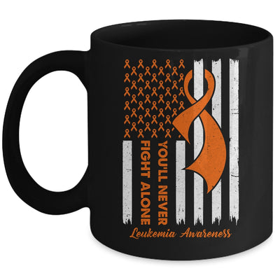 You'll Never Fight Alone Blood Cancer Leukemia Awareness Mug | teecentury