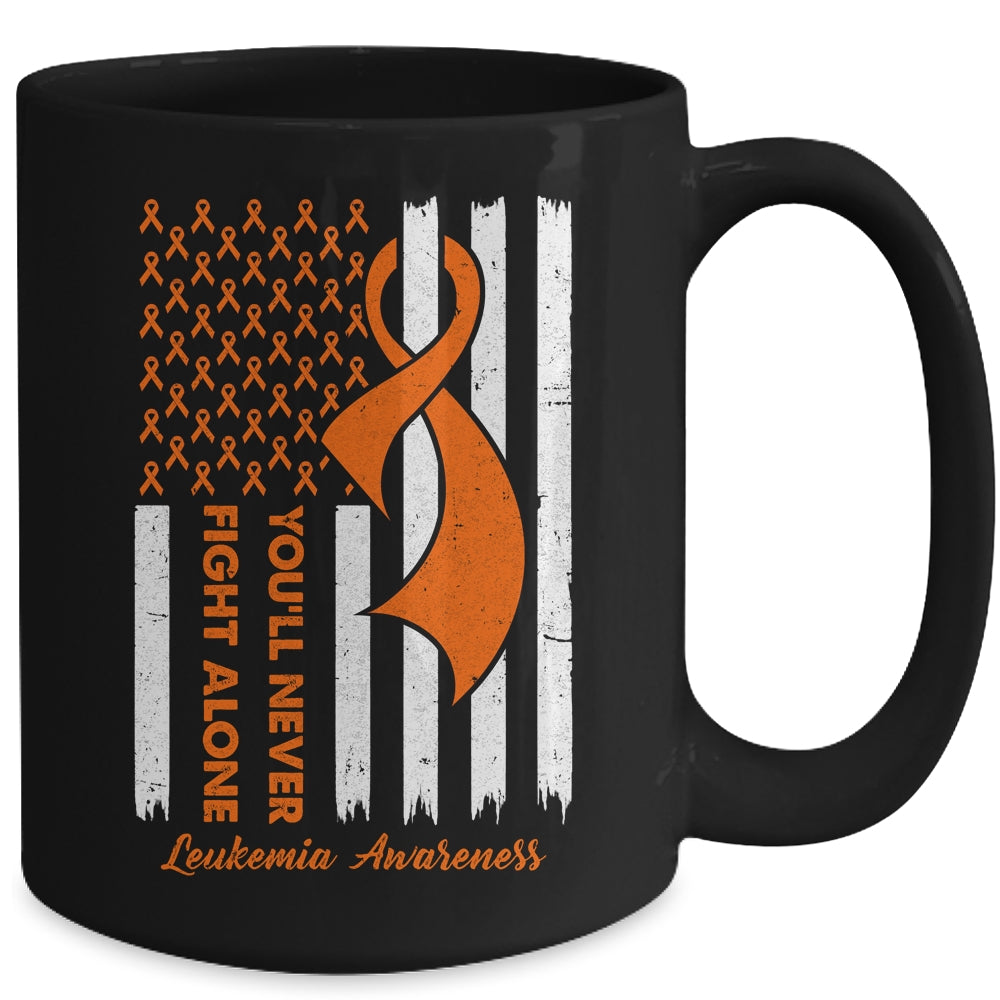 You'll Never Fight Alone Blood Cancer Leukemia Awareness Mug | teecentury