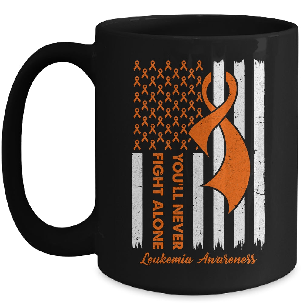 You'll Never Fight Alone Blood Cancer Leukemia Awareness Mug | teecentury