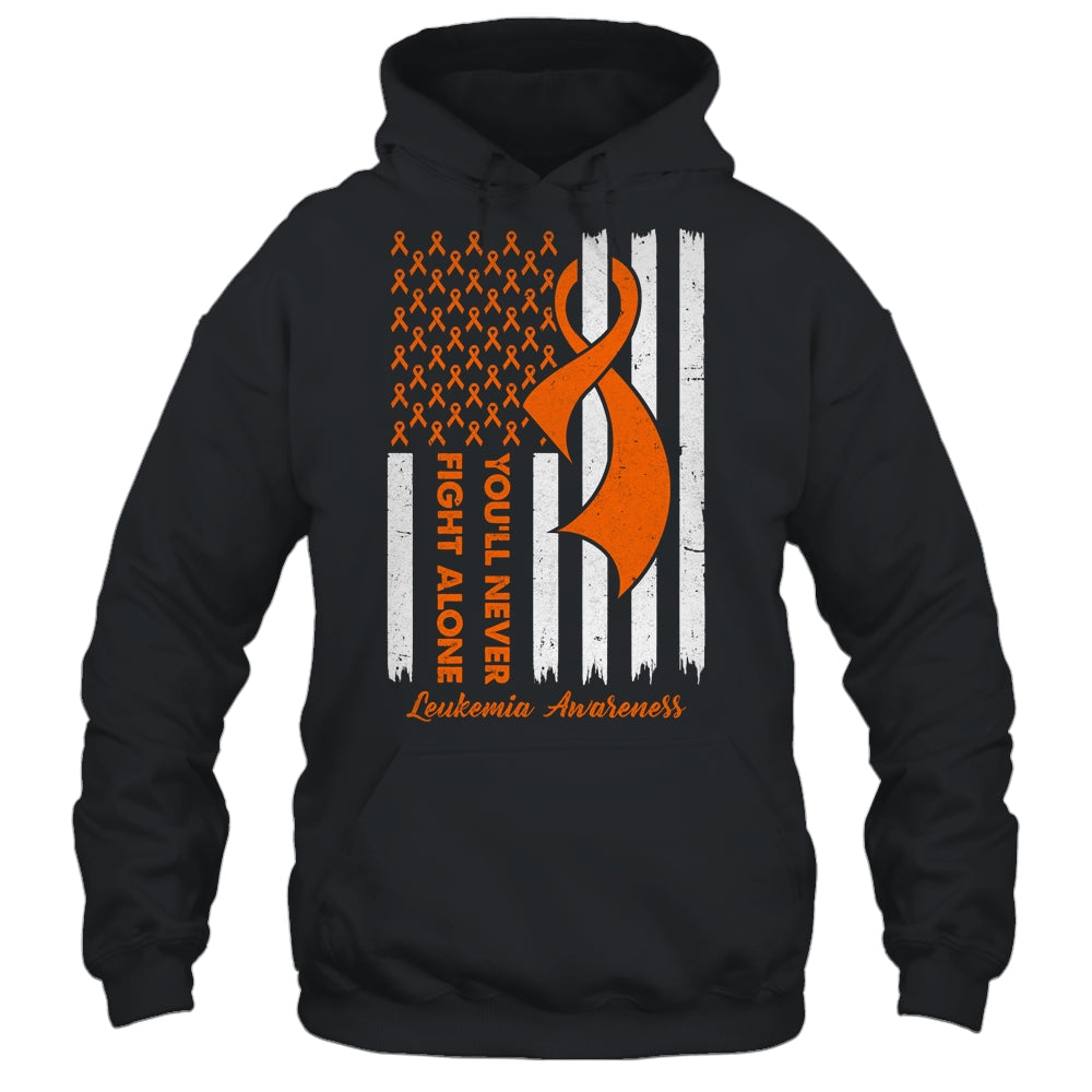 You'll Never Fight Alone Blood Cancer Leukemia Awareness Shirt & Hoodie | teecentury