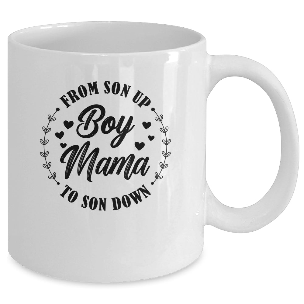 Young Mum From Son To Sun Down Mother's Day Funny Mum Cute Mug | teecentury