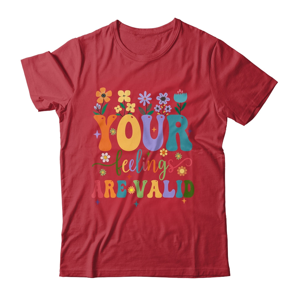Your Feelings Are Valid Cute Retro Mental Health Awareness Shirt & Tank Top | teecentury