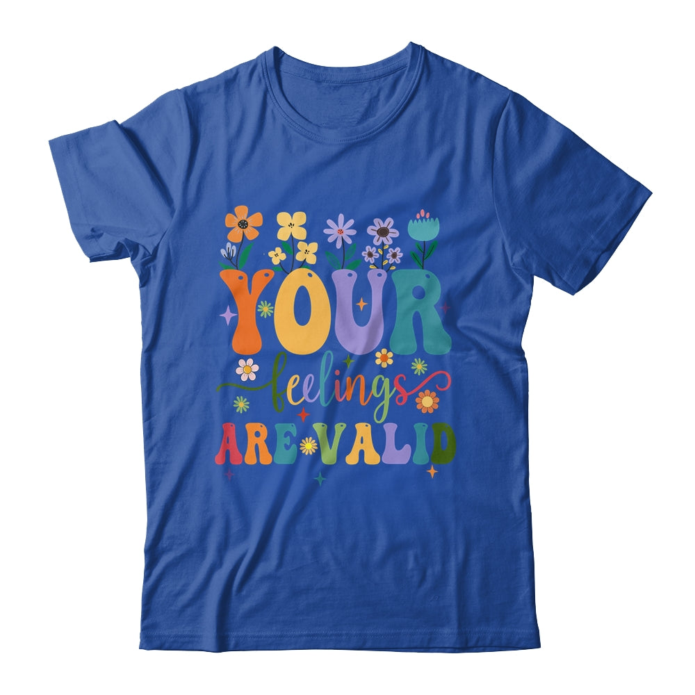 Your Feelings Are Valid Cute Retro Mental Health Awareness Shirt & Tank Top | teecentury