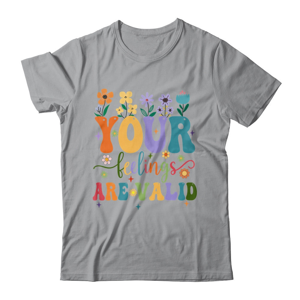 Your Feelings Are Valid Cute Retro Mental Health Awareness Shirt & Tank Top | teecentury