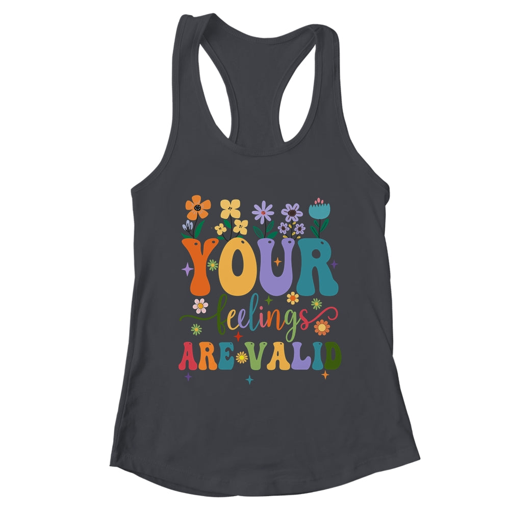 Your Feelings Are Valid Cute Retro Mental Health Awareness Shirt & Tank Top | teecentury