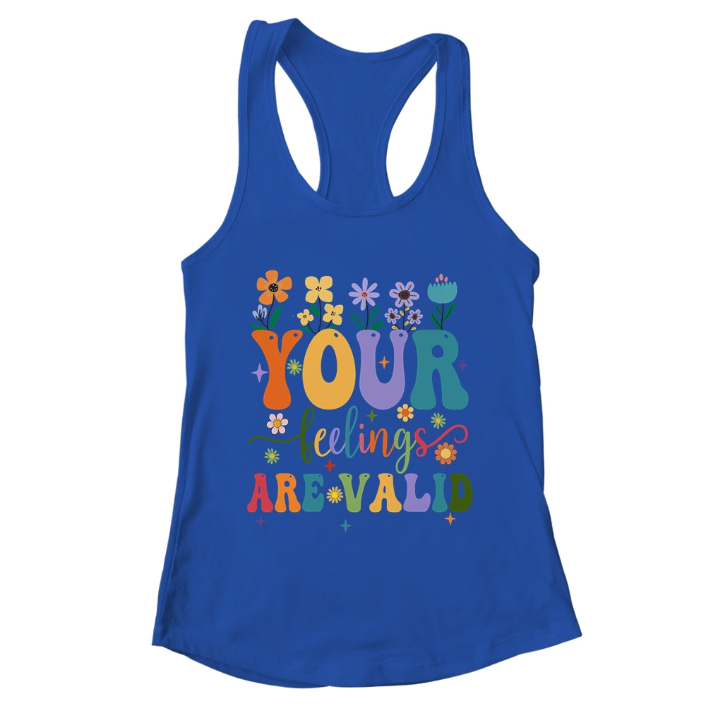 Your Feelings Are Valid Cute Retro Mental Health Awareness Shirt & Tank Top | teecentury