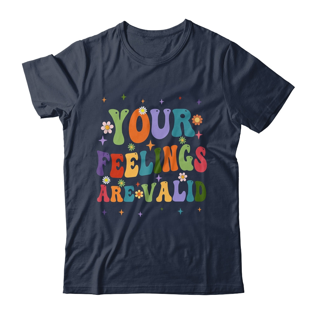 Your Feelings Are Valid Mental Health Awareness Cute Groovy Shirt & Tank Top | teecentury