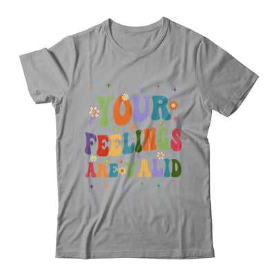 Your Feelings Are Valid Mental Health Awareness Cute Groovy Shirt & Tank Top | teecentury