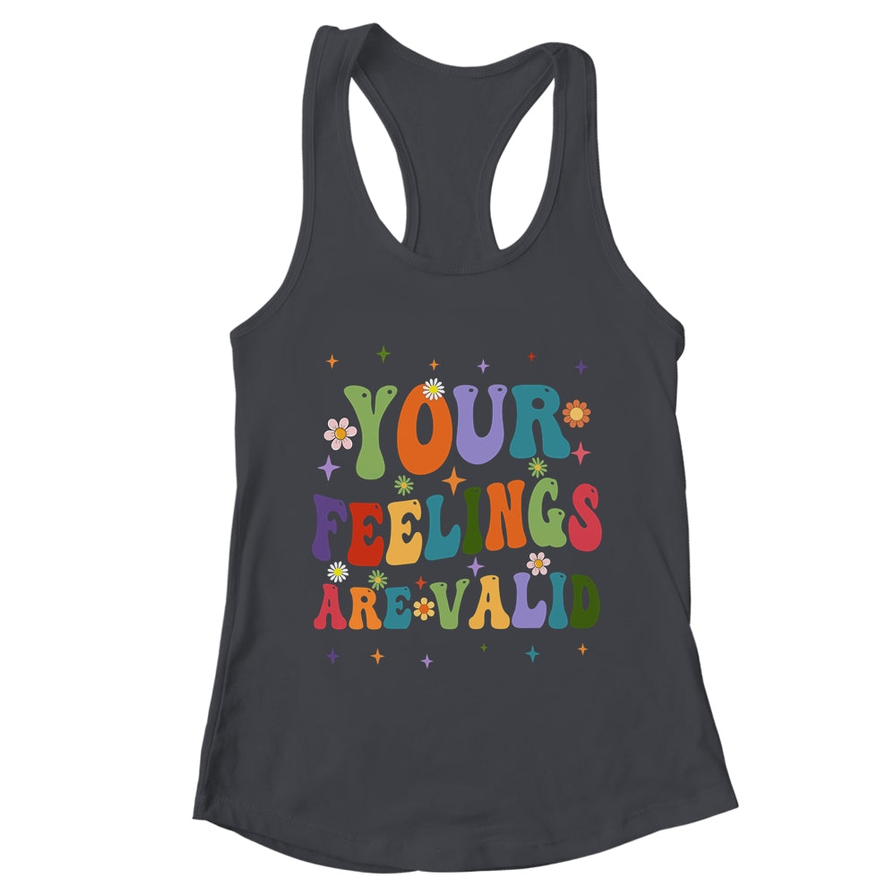 Your Feelings Are Valid Mental Health Awareness Cute Groovy Shirt & Tank Top | teecentury