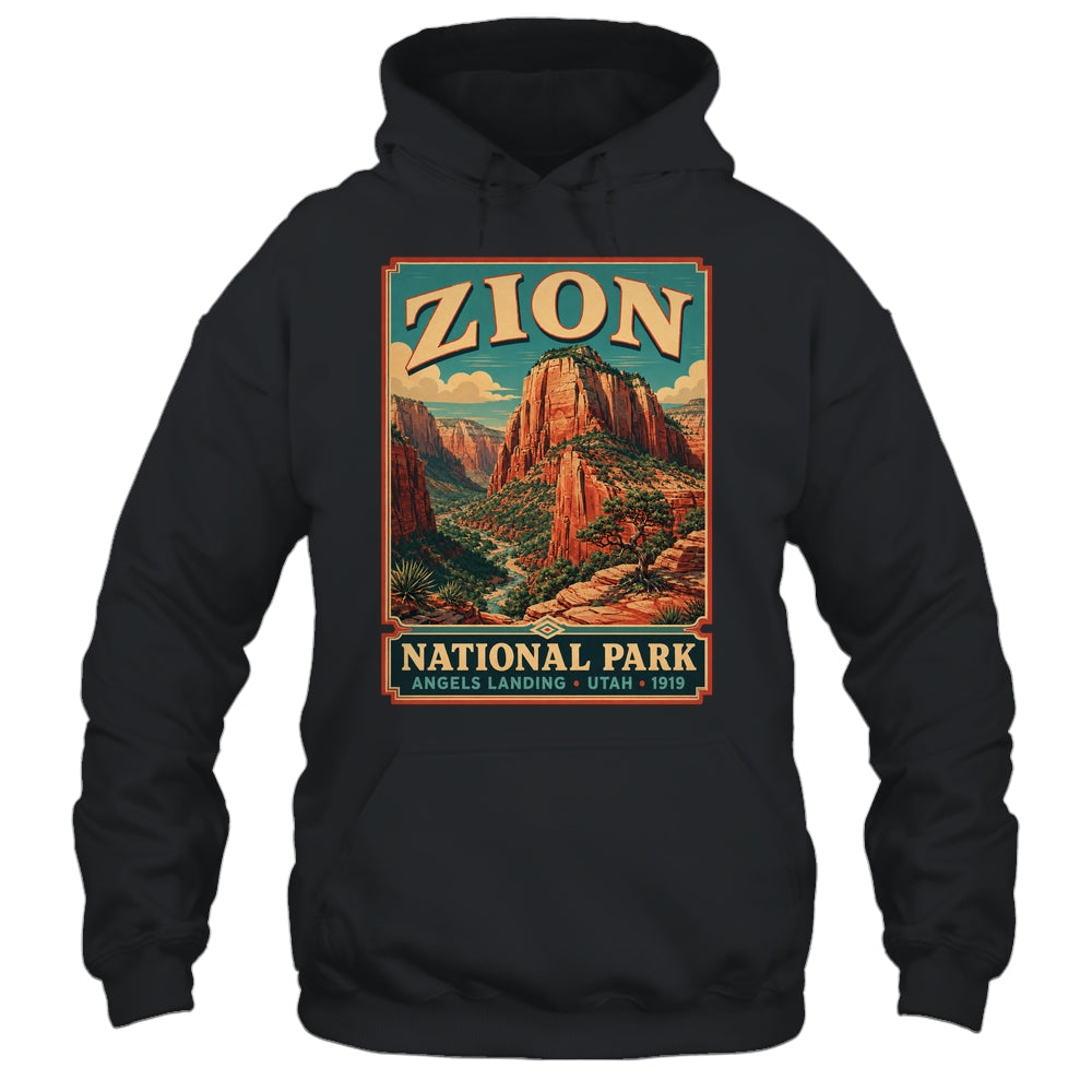Zion National Park Utah Angels Landing Vintage Hiking Trail Shirt & Tank Top | teecentury