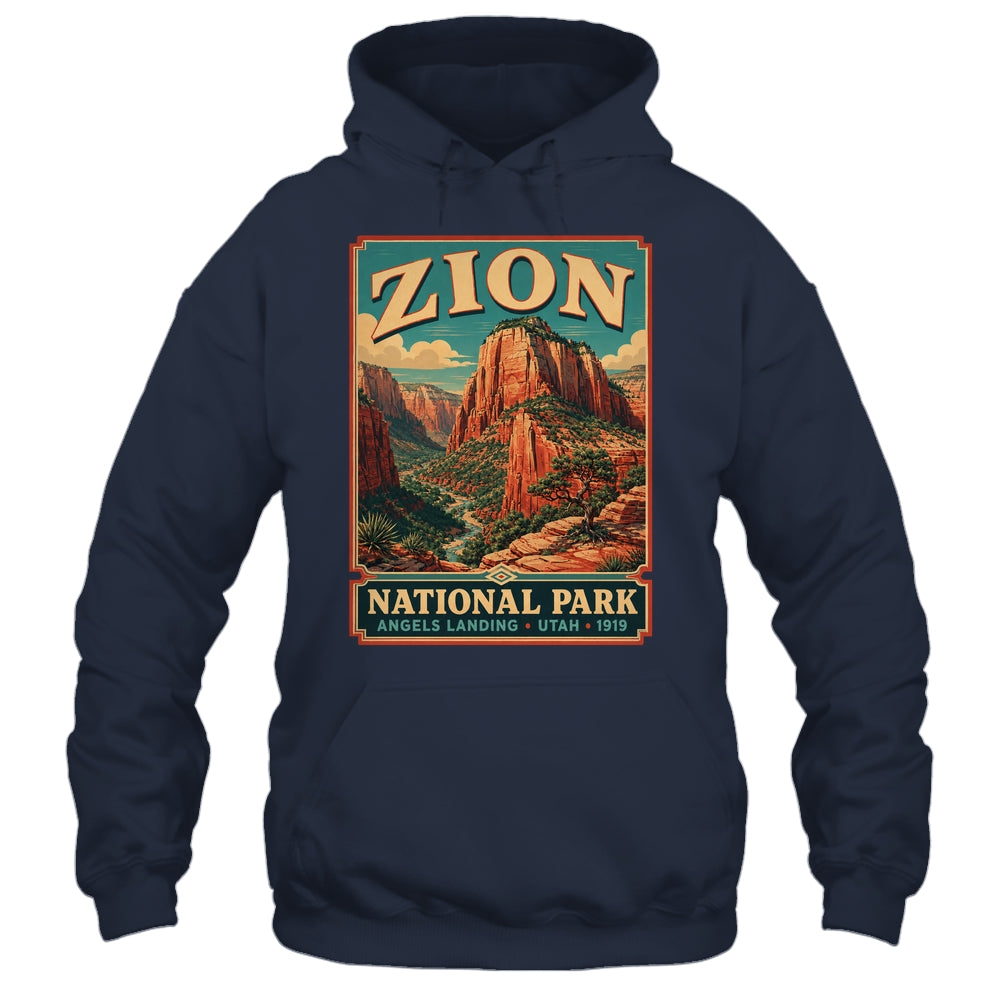 Zion National Park Utah Angels Landing Vintage Hiking Trail Shirt & Tank Top | teecentury