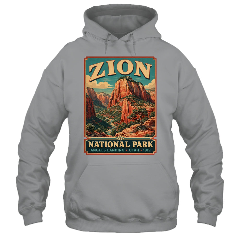 Zion National Park Utah Angels Landing Vintage Hiking Trail Shirt & Tank Top | teecentury