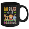 Zoo Animals Wild About Reading Books Reader Lover Librarian Mug | teecentury