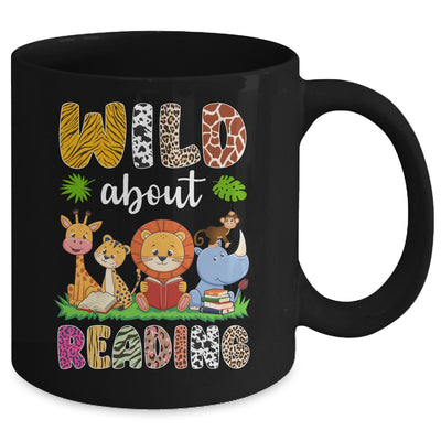 Zoo Animals Wild About Reading Books Reader Lover Librarian Mug | teecentury
