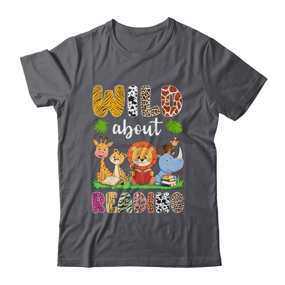 Zoo Animals Wild About Reading Books Reader Lover Librarian Shirt & Hoodie | teecentury