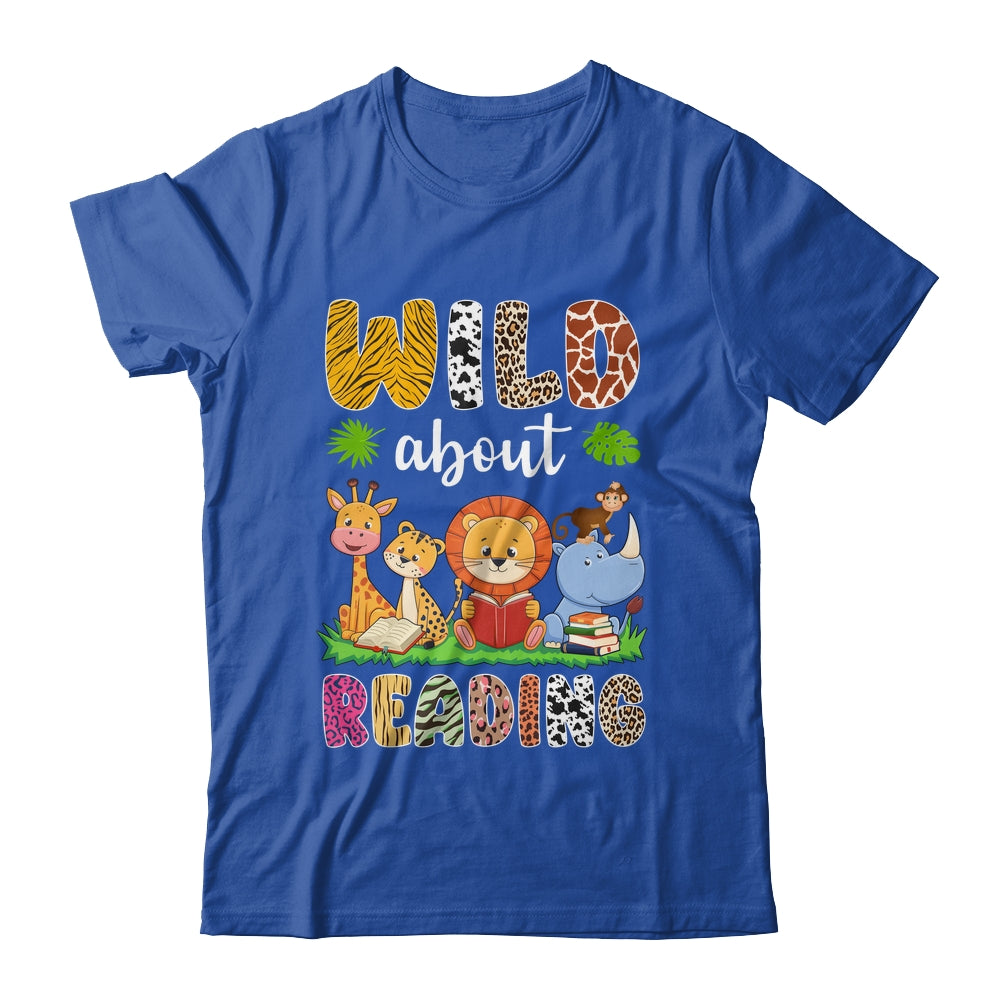 Zoo Animals Wild About Reading Books Reader Lover Librarian Shirt & Hoodie | teecentury