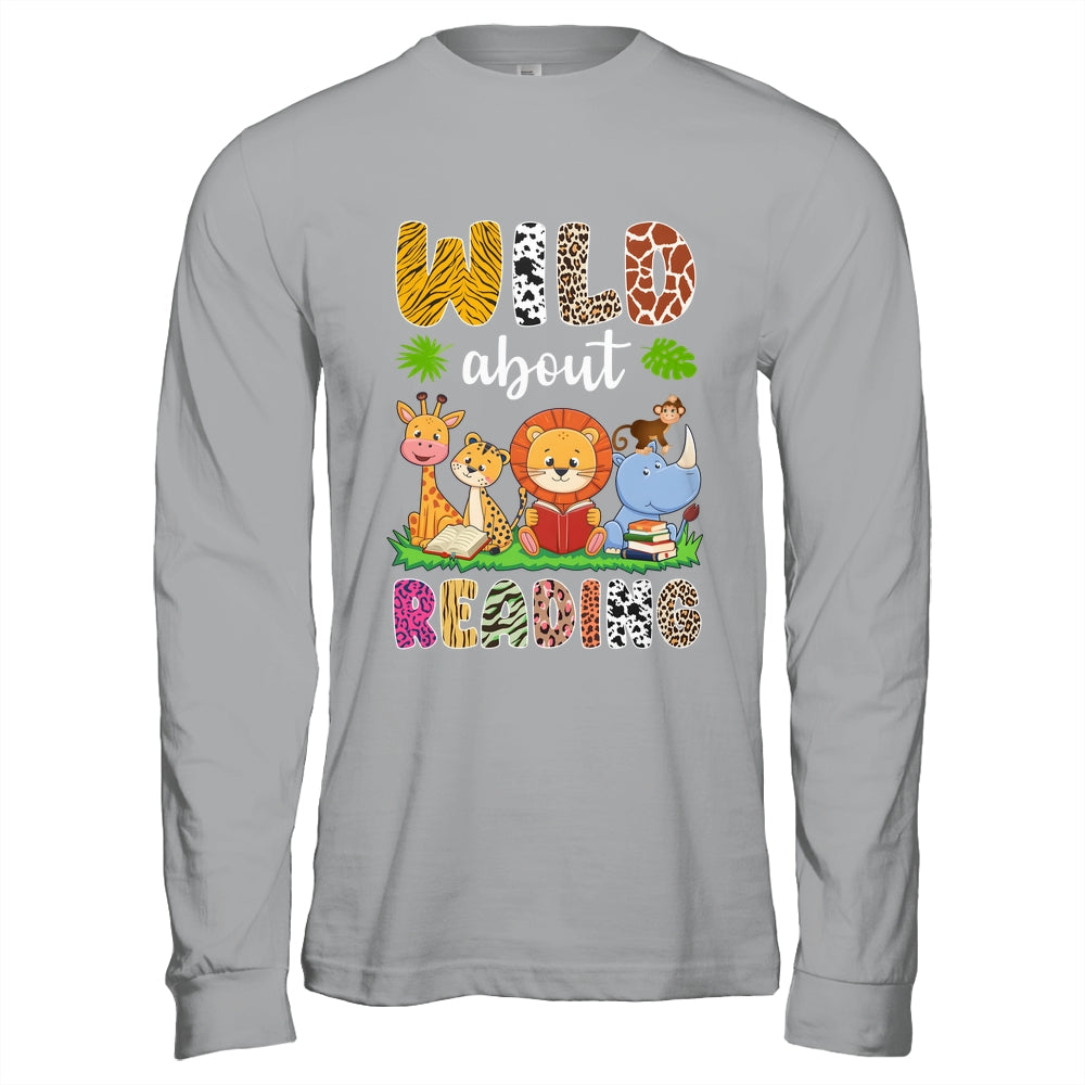 Zoo Animals Wild About Reading Books Reader Lover Librarian Shirt & Hoodie | teecentury