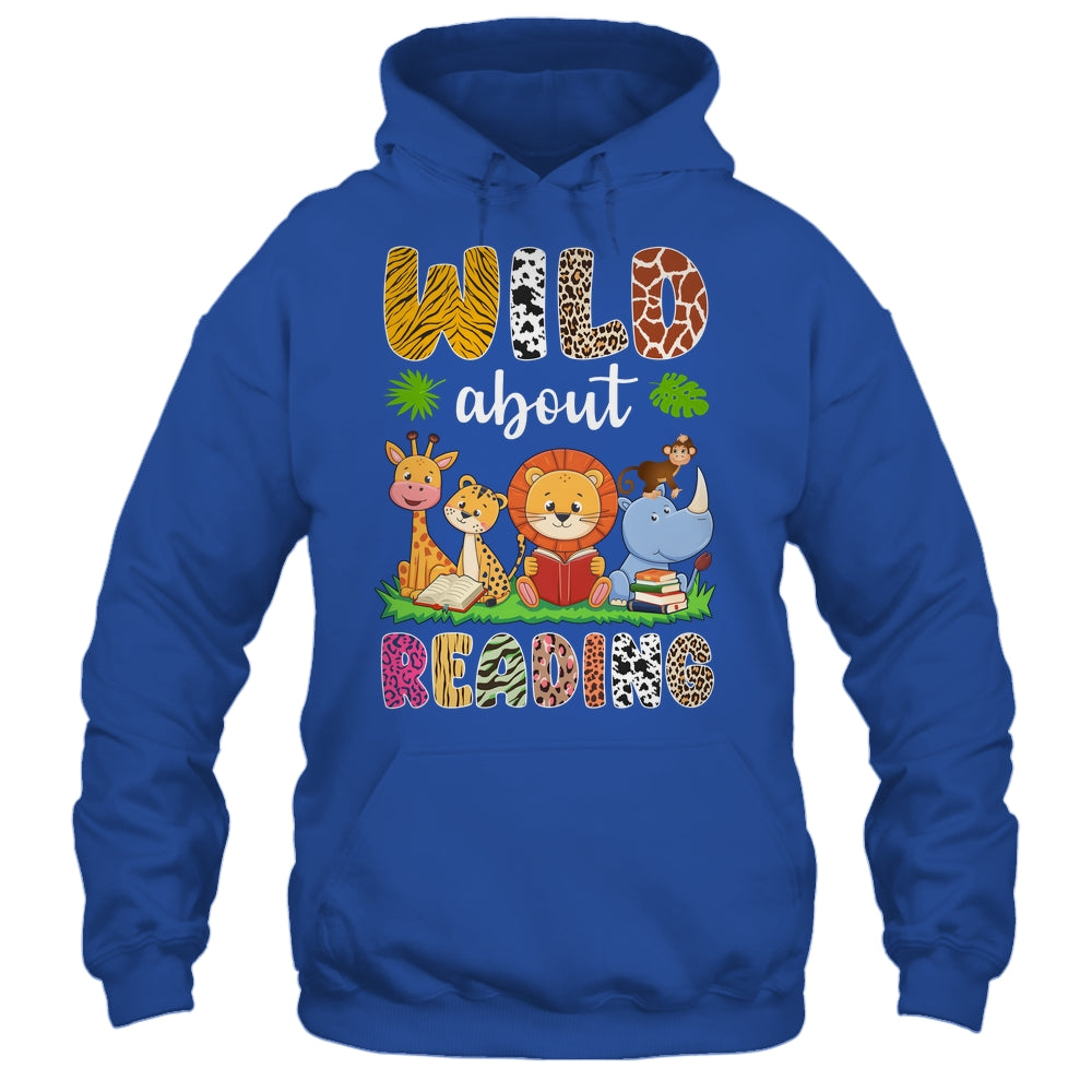 Zoo Animals Wild About Reading Books Reader Lover Librarian Shirt & Hoodie | teecentury
