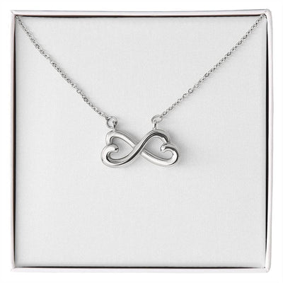 Infinity Heart Necklace with On Demand Message Cards
