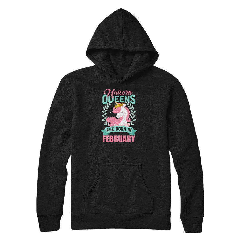 Unicorn Queens Are Born In February Birthday Gift T-Shirt & Tank Top | Teecentury.com