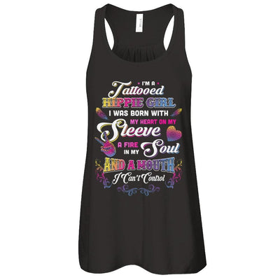 I'm A Tattooed Hippie Girl I Was Born With My Heart T-Shirt & Tank Top | Teecentury.com