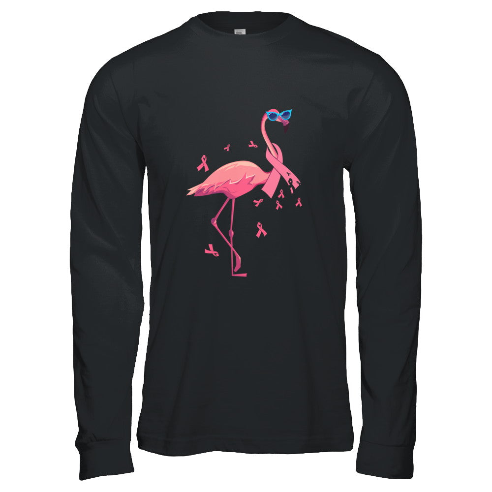 Flamingo Pink Ribbon Breast Cancer Awareness Gift T-Shirt & Hoodie | Teecentury.com
