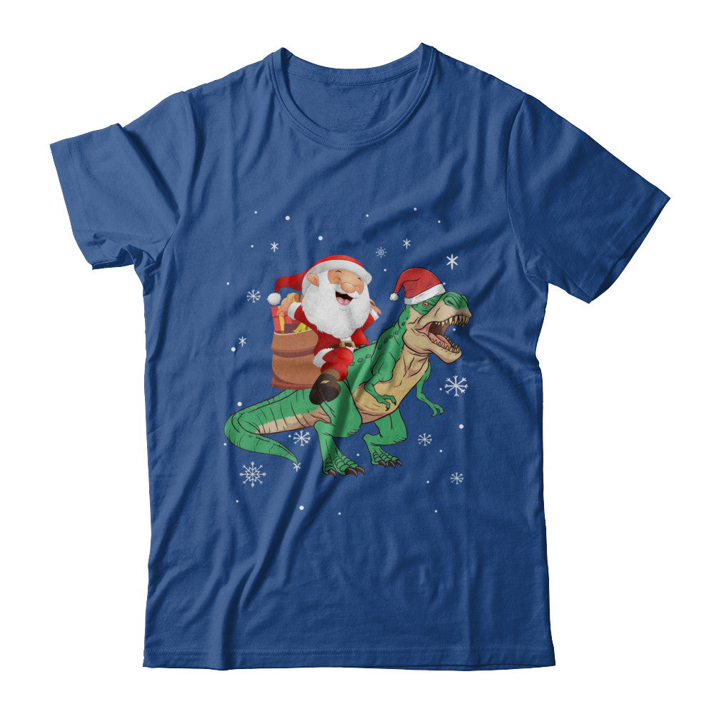 Christmas Santa Kids Dinosaur T-Rex For Boys Kids T-Shirt & Hoodie | Teecentury.com