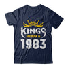 Kings Are Born In 1983 Birthday Gift T-Shirt & Hoodie | Teecentury.com