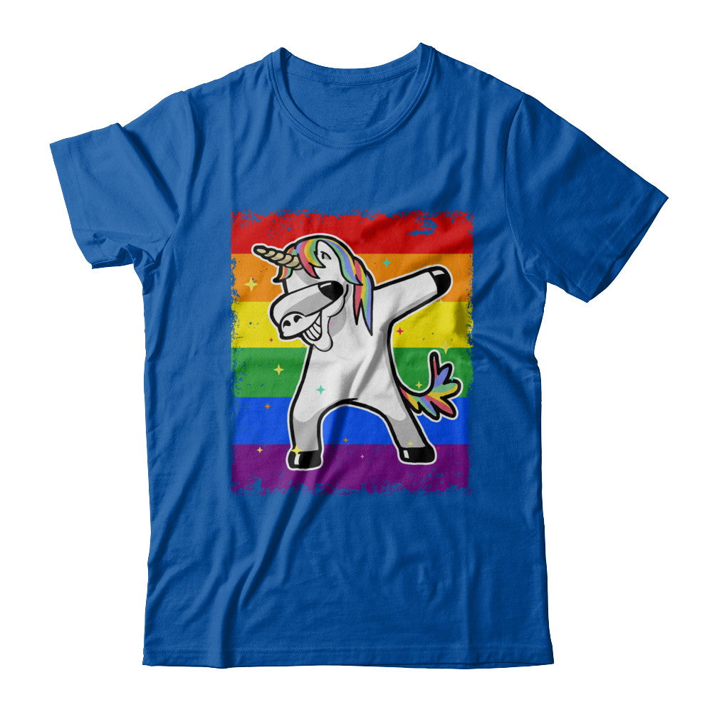 Dabbing Unicorn Lgbt Gay Pride Flag T-Shirt & Hoodie | Teecentury.com