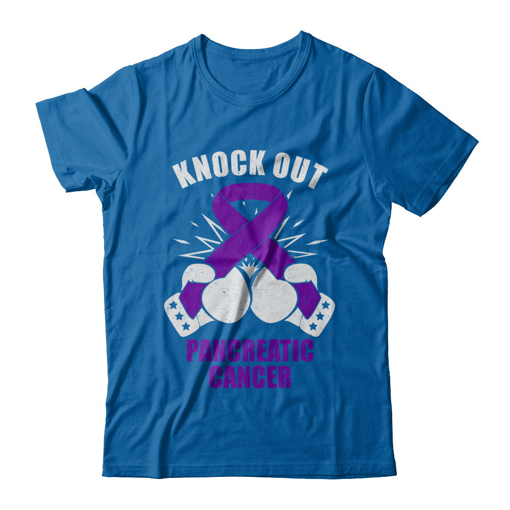 Boxing knock out Pancreatic Cancer Awareness Support T-Shirt & Hoodie | Teecentury.com