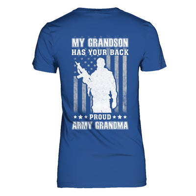 My Grandson Has Your Back Proud Proud Army Grandma T-Shirt & Hoodie | Teecentury.com