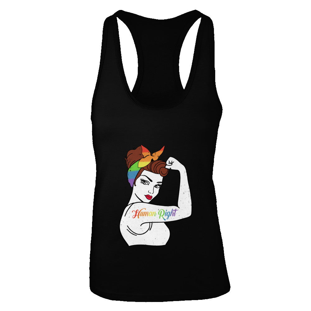 Lady Human Right LGBT Lesbian Gay Pride T-Shirt & Tank Top | Teecentury.com