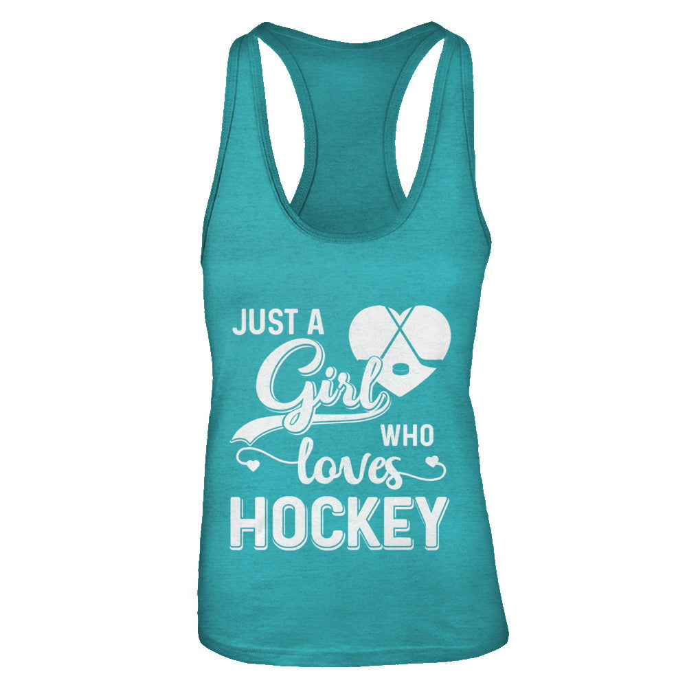 Just A Girl Who Loves Hockey T-Shirt & Tank Top | Teecentury.com
