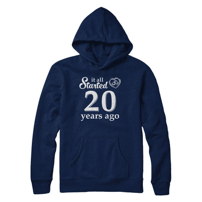 20Th Wedding Anniversary Married Couples 2002 Husband Wife T-Shirt & Hoodie | Teecentury.com