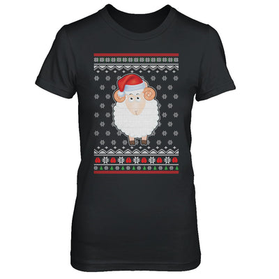 Pajamas Lamb Sheep Santa Hat Ugly Christmas Sweater T-Shirt & Sweatshirt | Teecentury.com