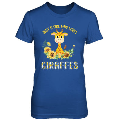 Just A Girl Who Loves Giraffes And Sunflowers T-Shirt & Hoodie | Teecentury.com