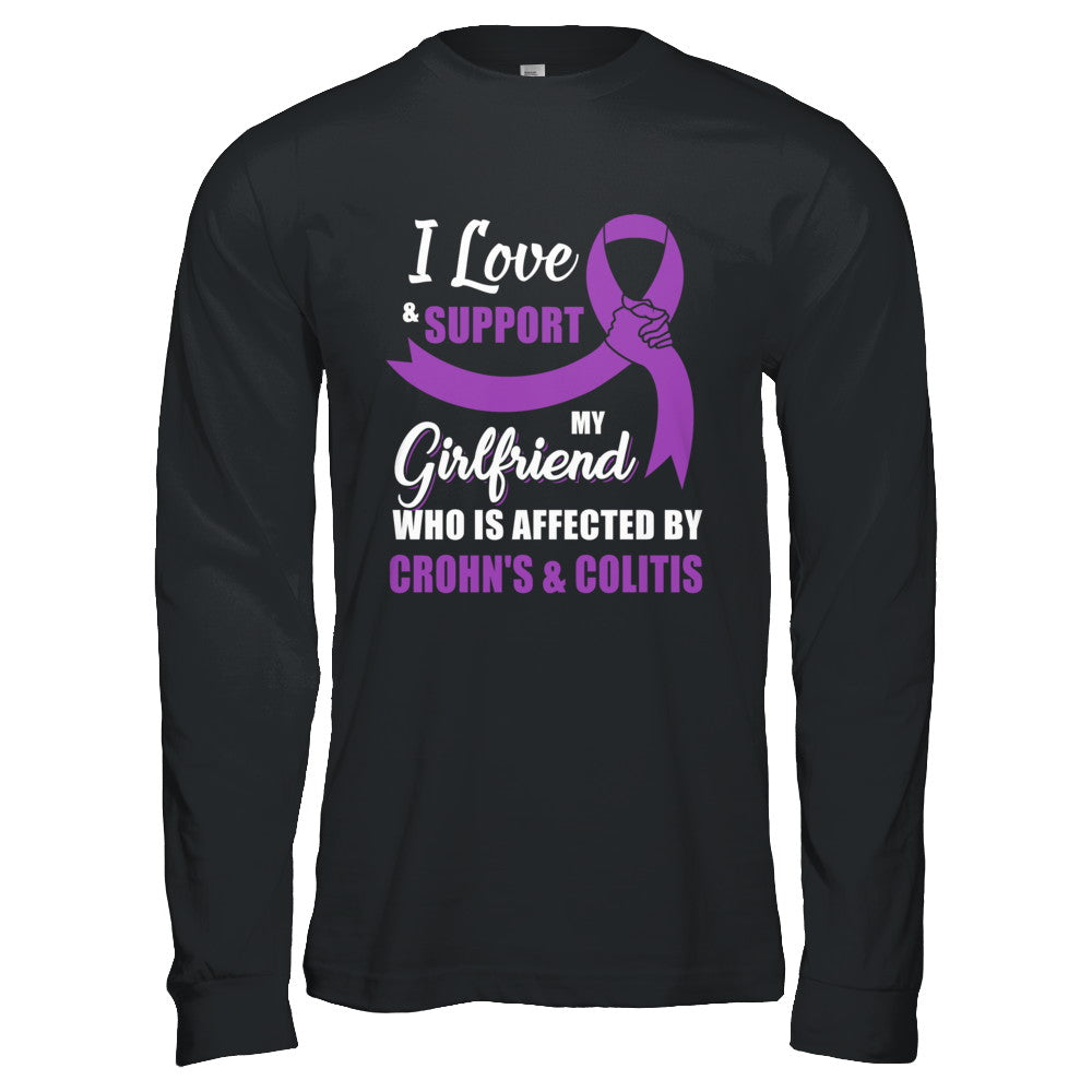 Crohn's & Colitis Awareness Support Purple Girlfriend Boyfriend T-Shirt & Hoodie | Teecentury.com