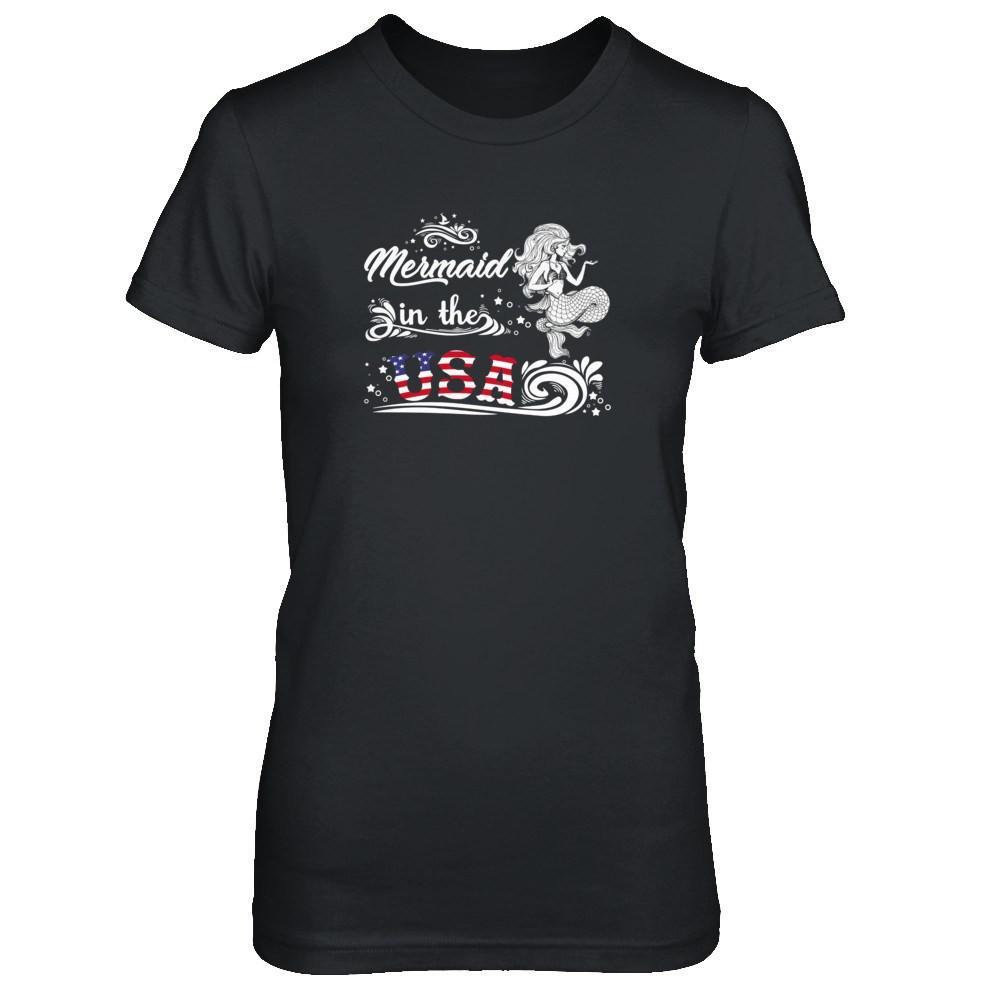 Mermaid In The Usa Flag T-Shirt & Tank Top | Teecentury.com