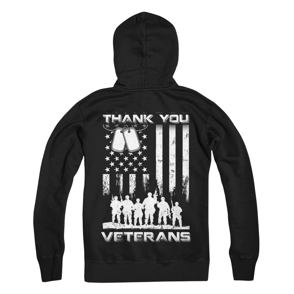 Veteran Thank You Veterans American Flag T-Shirt & Hoodie | Teecentury.com