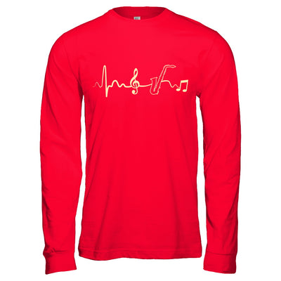 Saxophone Heartbeat Musician T-Shirt & Hoodie | Teecentury.com