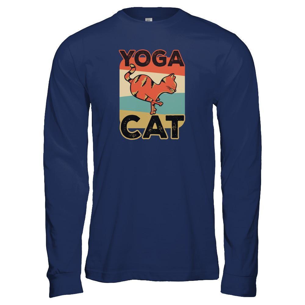 Classic Vintage Retro Yoga Cat Funny T-Shirt & Tank Top | Teecentury.com