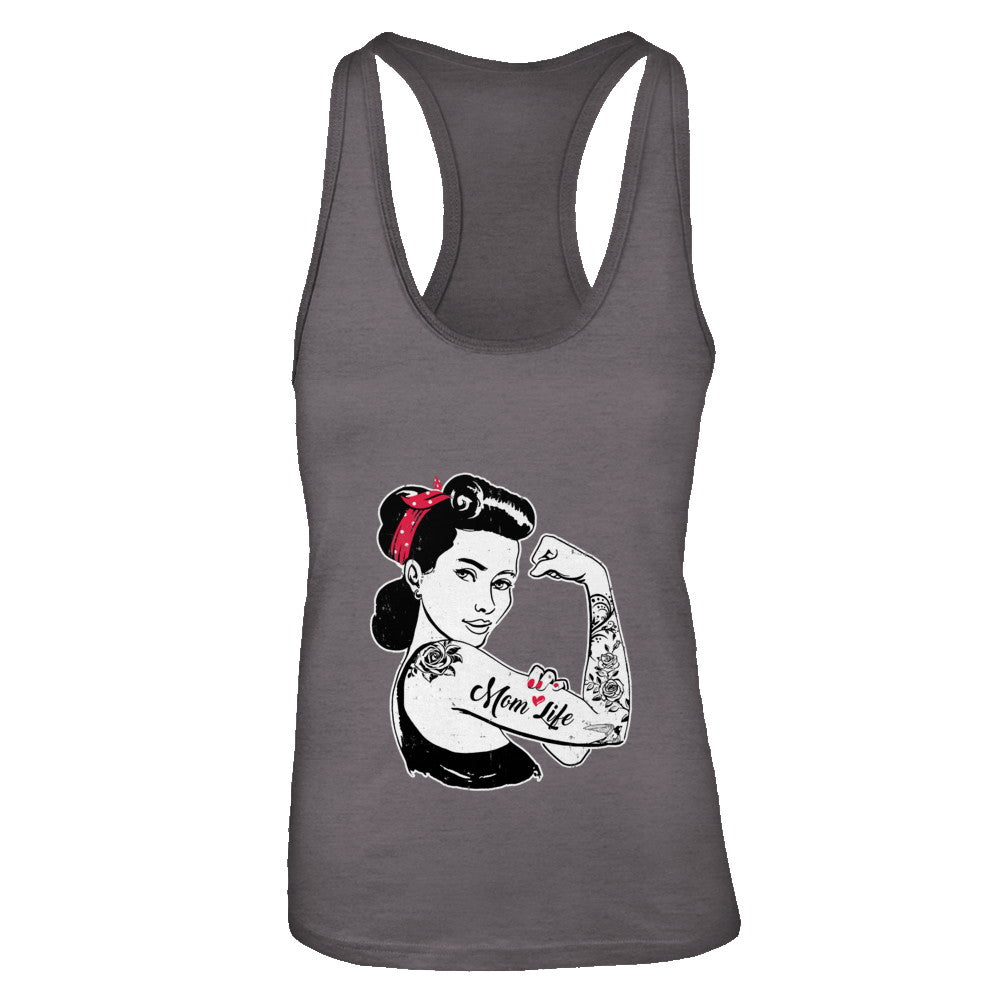 Mom Life Tattoos Tattooed Inked Woman T-Shirt & Tank Top | Teecentury.com