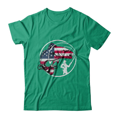 American Flag Fishing Vintage 4Th July Gifts T-Shirt & Hoodie | Teecentury.com