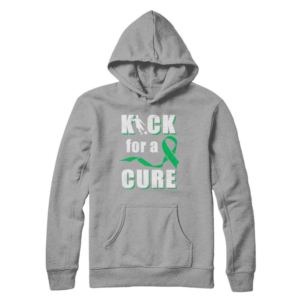 Kick For A Cure Soccer Green Liver Cancer Lymphoma Awareness T-Shirt & Hoodie | Teecentury.com