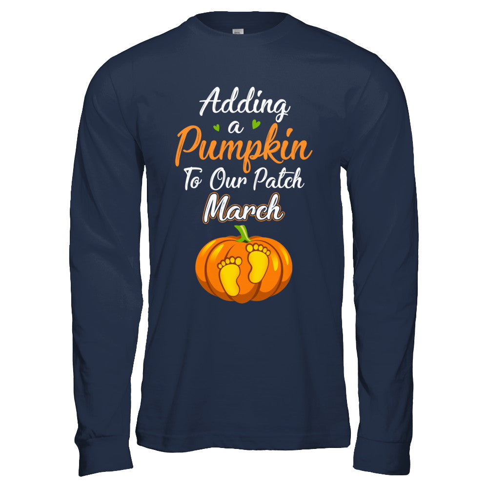 Halloween Pumpkin Pregnancy Mom Due Date In March 2022 T-Shirt & Hoodie | Teecentury.com