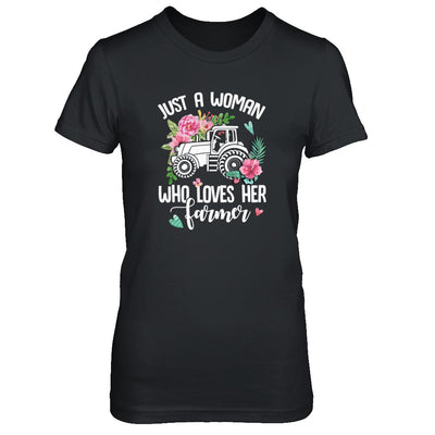 Just A Woman Who Loves Her Farmer T-Shirt & Tank Top | Teecentury.com