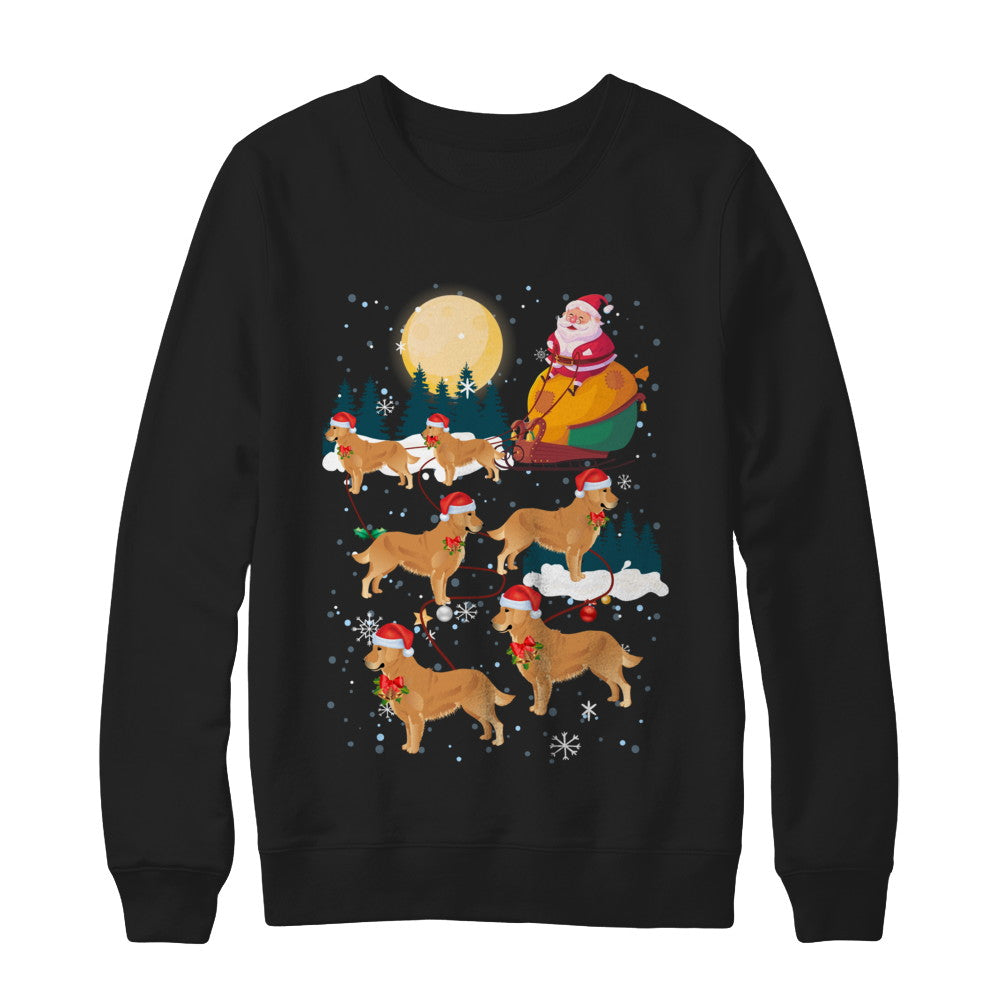 Dog Reindeer Golden Retriever Christmas Gift T-Shirt & Sweatshirt | Teecentury.com