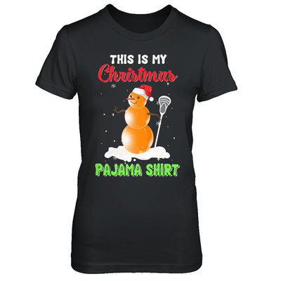 This Is My Christmas Pajama Xmas Snowman Lacrosse T-Shirt & Sweatshirt | Teecentury.com