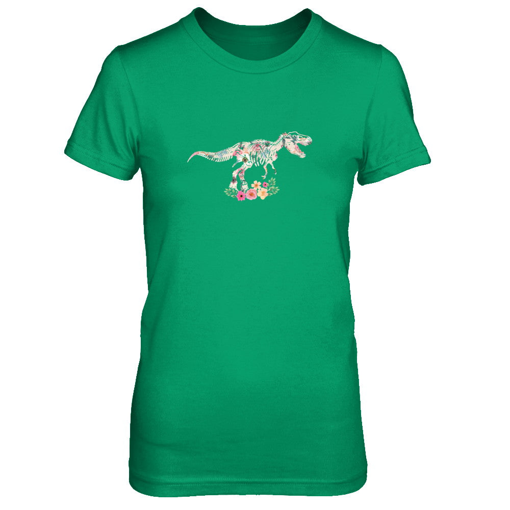 Funny Saurus Dinosaur T-Rex Flower T-Shirt & Tank Top | Teecentury.com