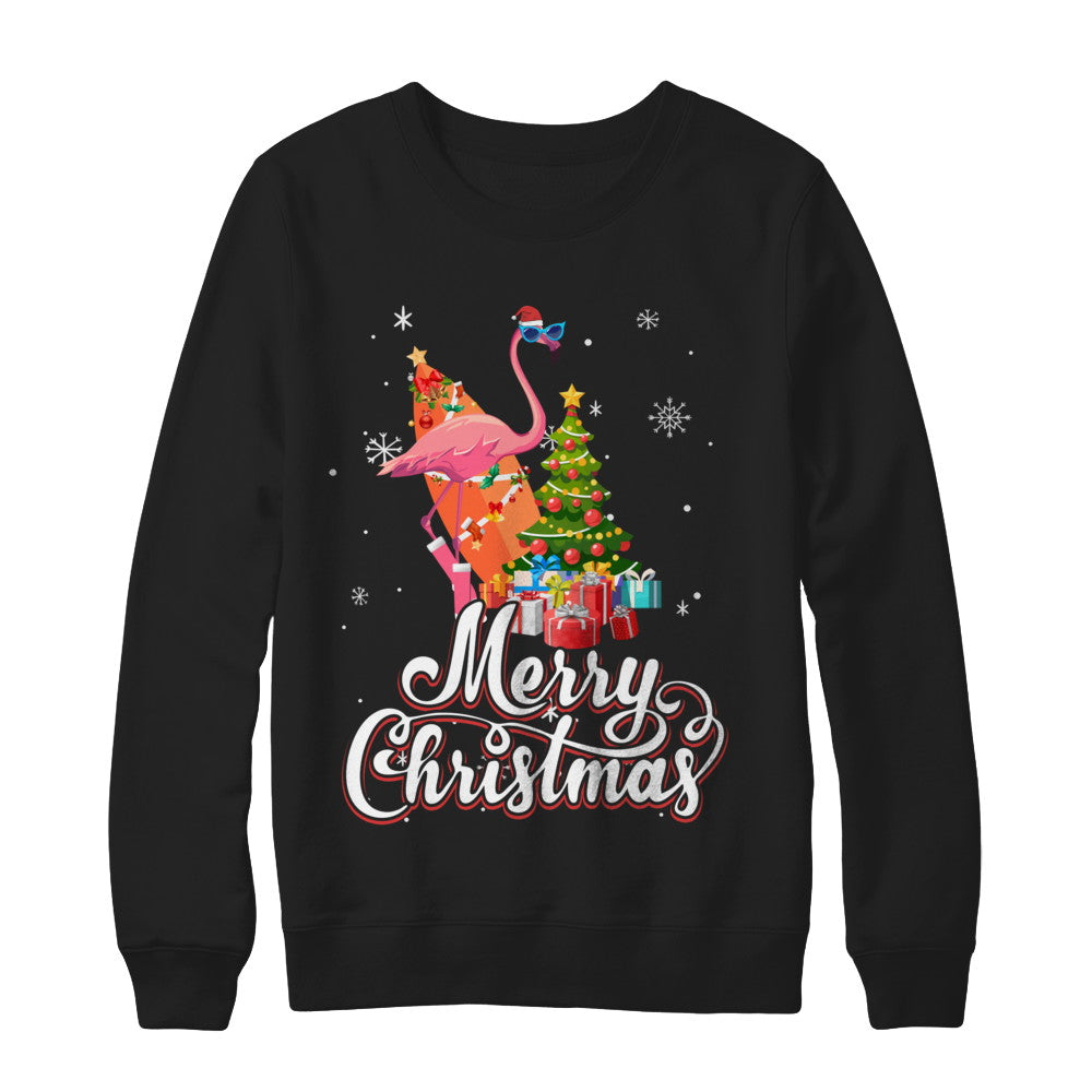 Flamingo Christmas Gift Merry Christmas Flamingo T-Shirt & Sweatshirt | Teecentury.com